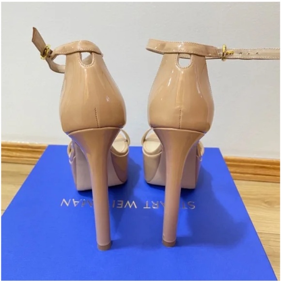 Stuart Weitzman NUDIST HOLLYWOOD PLATFORM SANDAL - Brand New in Box Sz 7 - Picture 4 of 10